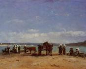 尤金布丹 - Brittany, Fishermen's Wives on the Shore